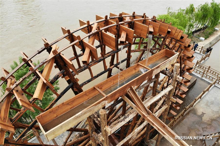 Выставка конструкций с водяными колесами в Ланьчжоу