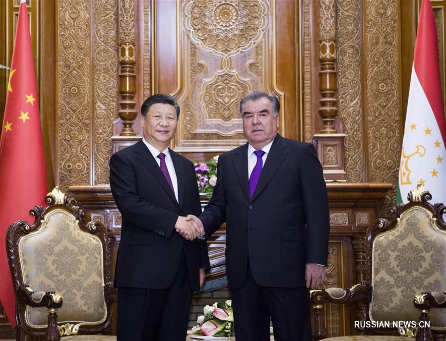 （时政）（6）习近平同塔吉克斯坦总统拉赫蒙会谈