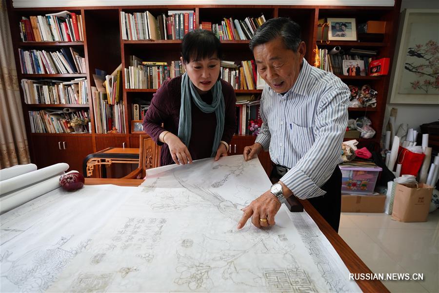 Тонкая работа наследницы традиций сучжоуской вышивки