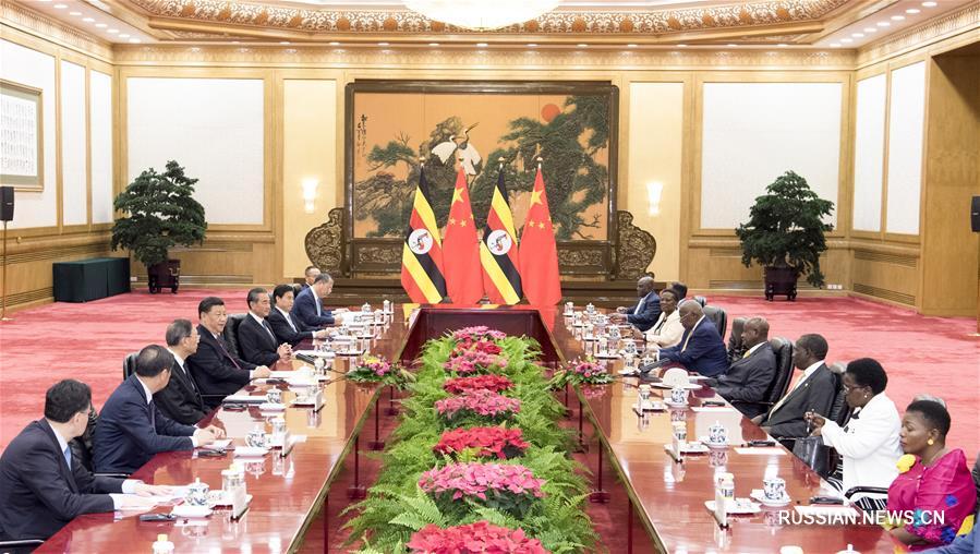 （时政）习近平同乌干达总统穆塞韦尼举行会谈