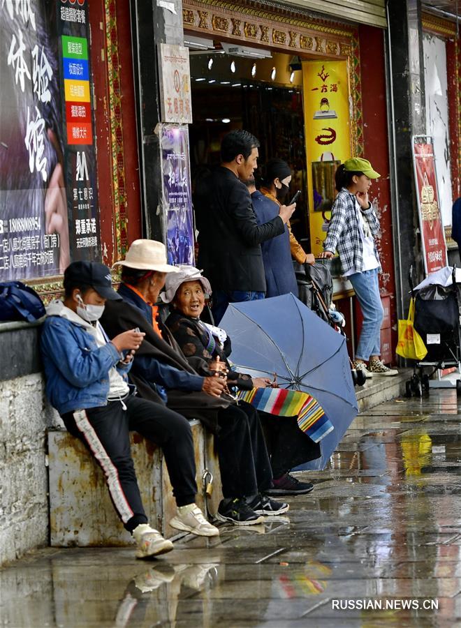 В Лхасе прошел летний дождь