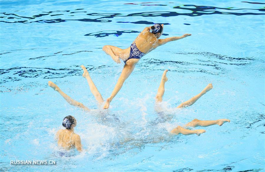 Чемпионат мира по водным видам спорта -- Сборная Китая по синхронному плаванию вышла в финал ЧМ в комбинированной программе 