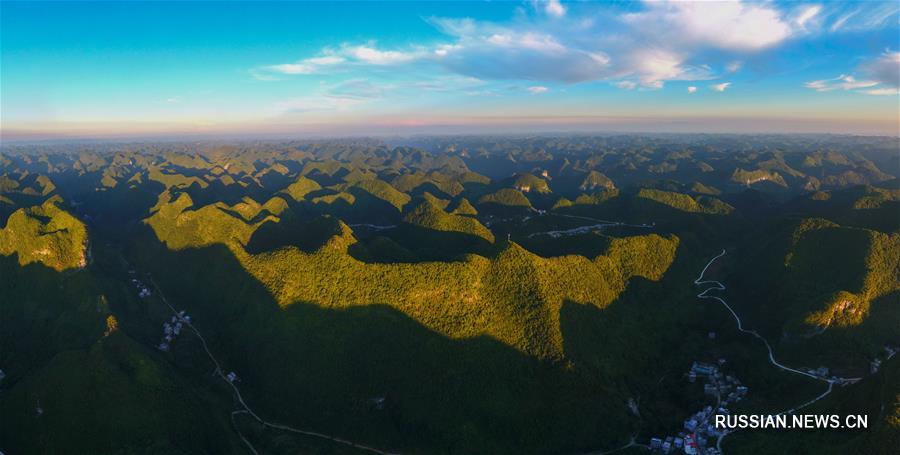 Зеленый Китай -- Пьянящая красота горных склонов в Гуанси