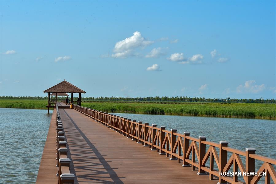 Озеро Чагань в провинции Цзилинь