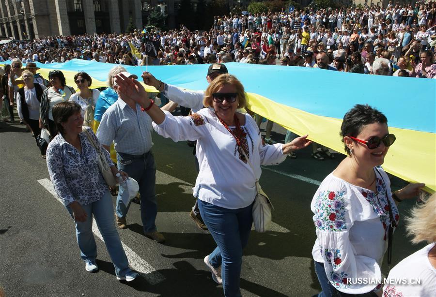 В Киеве прошли праздничные мероприятия по случаю Дня независимости Украины
