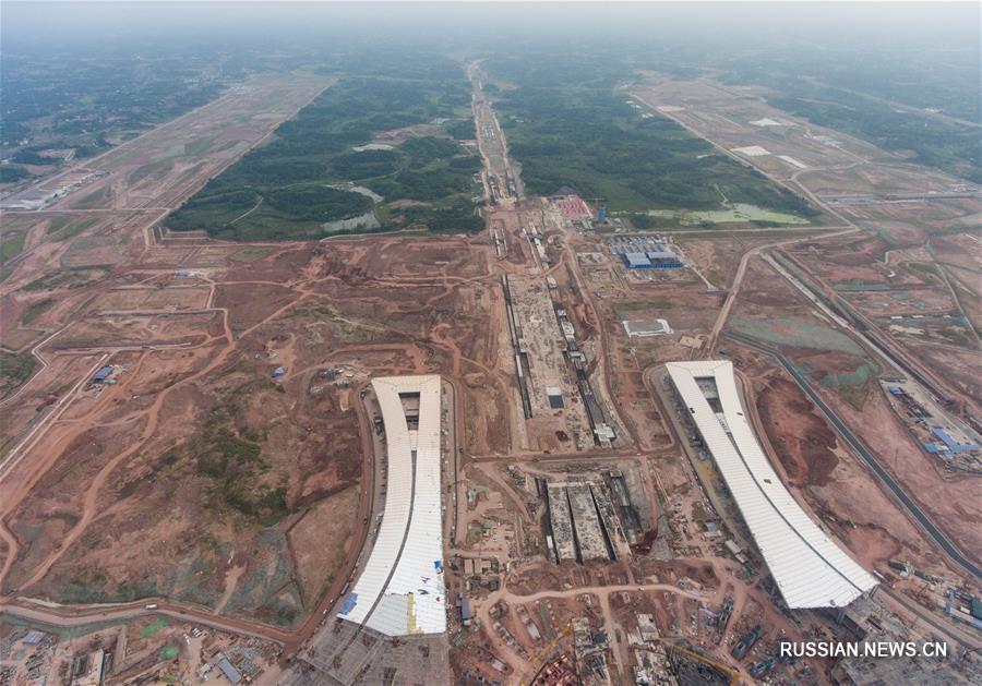 Успешно завершено устройство несущих конструкций терминала T2 международного аэропорта Тяньфу в Чэнду