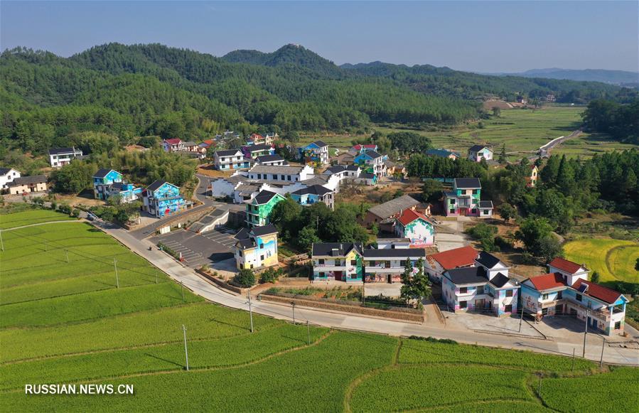 Настенные росписи привлекают туристов в деревни уезда Ваньань провинции Цзянси