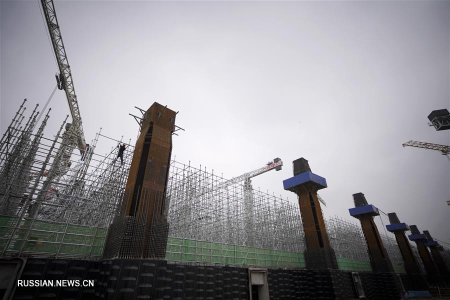Завершилось строительство основных подземных конструкций железнодорожного вокзала нового района Сюнъань