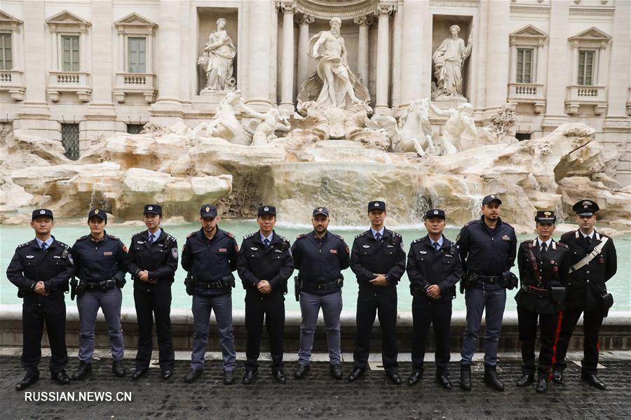 （国际）（1）中意第四次警务联合巡逻在罗马启动