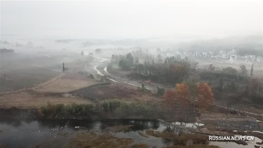 Утренний туман в уезде Исянь
