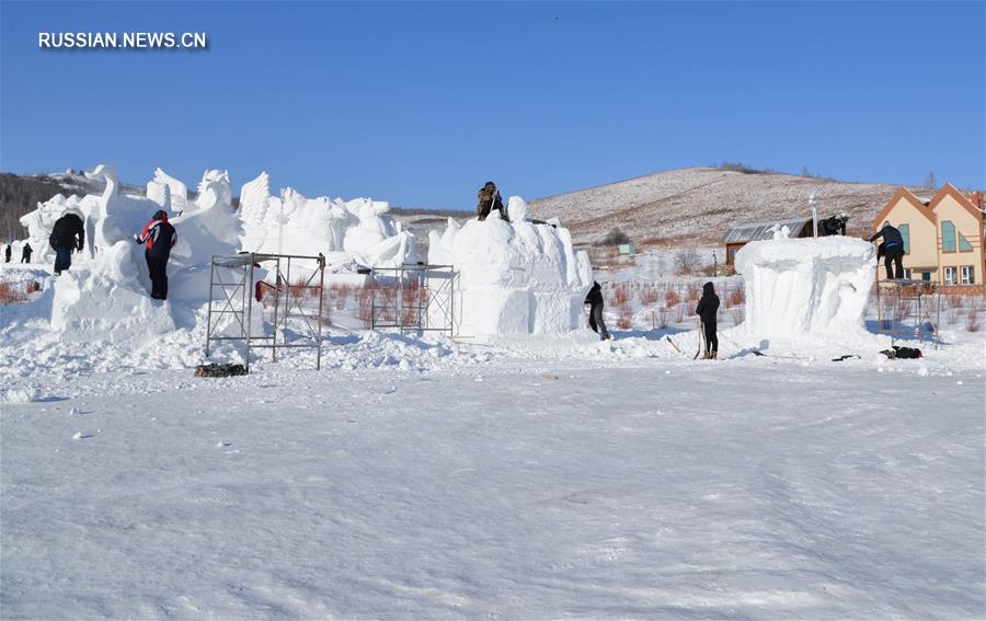 Снежные скульптуры украсили Хулун-Буир