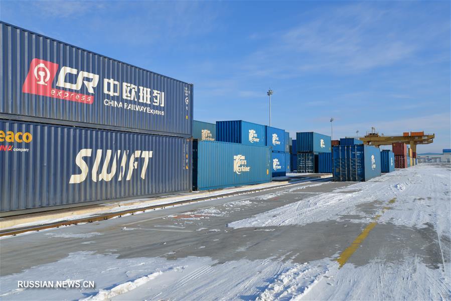 2444 грузовых ж/д рейса в рамках ж/д грузоперевозок Китай - Европа было совершено через КПП Маньчжоули в январе-ноябре 2019 года