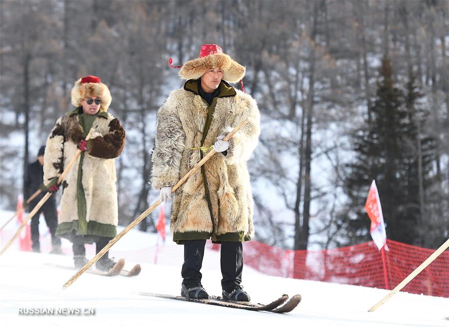 Здоровье нации -- Катание на меховых лыжах в Синьцзяне