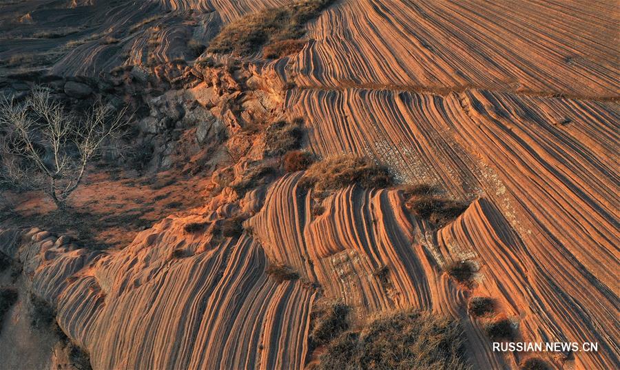 Уникальный рельеф данься на севере провинции Шэньси