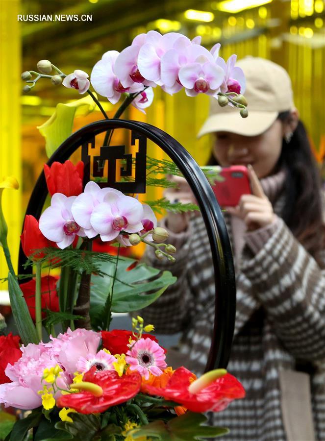 В Пекине открылась предновогодняя цветочная выставка