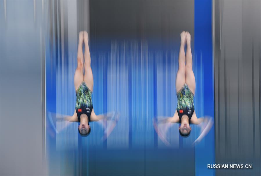 Прыжки в воду -- Отборочные соревнования летней Олимпиады 2020 /3-й этап/: Чжан Цзяци/Чэнь Юйси первенствовали в синхронных прыжках с 10-метровой вышки