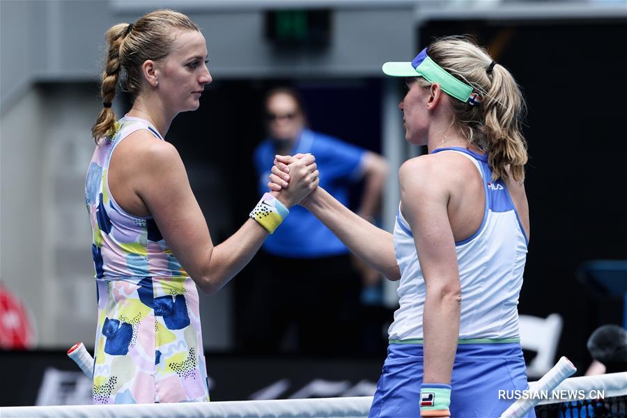 Чешская теннисистка П. Квитова победила россиянку Е. Александрову на Открытом чемпионате Австралии по теннису-2020
