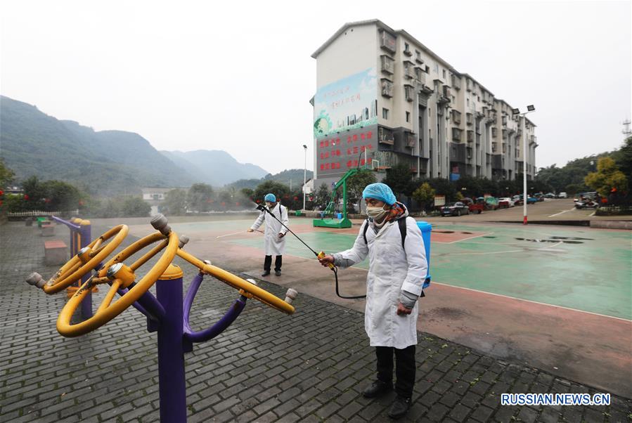 В разных местах Китая ведется борьба с эпидемией коронавируса нового типа