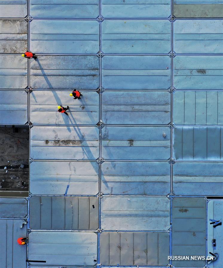 Строительство больницы "Лэйшэньшань" в Ухане вышло на финишную прямую