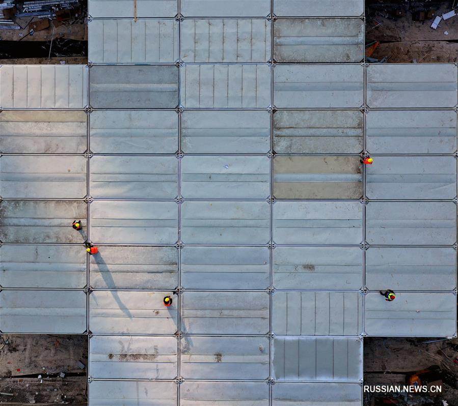 Строительство больницы "Лэйшэньшань" в Ухане вышло на финишную прямую