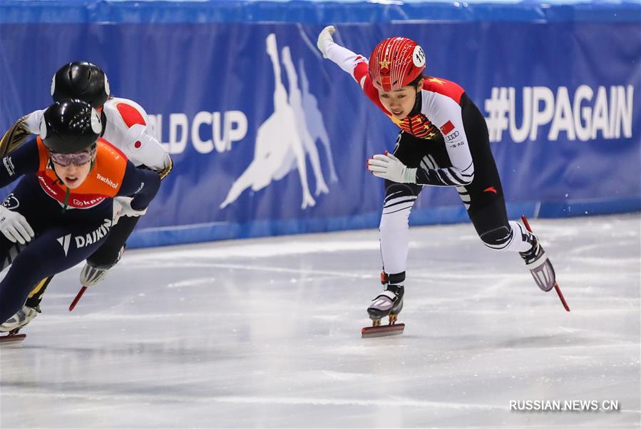 Сборная Китая стала второй в женской эстафете на дистанции 3000 метров на этапе КМ по шорт-треку в Дрездене 