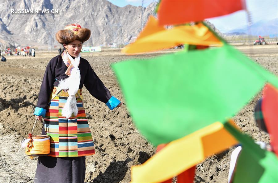 Церемония первой весенней вспашки на Тибете