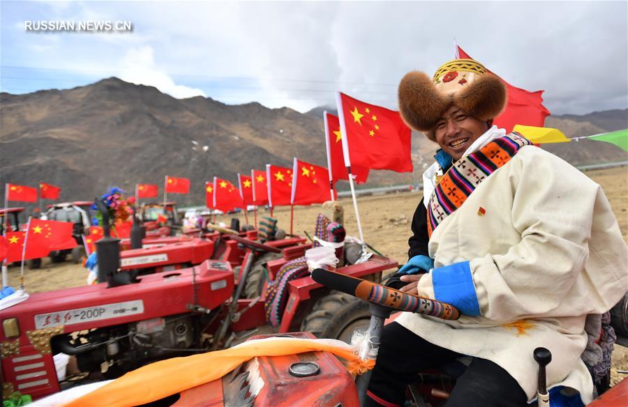 Церемония первой весенней вспашки на Тибете
