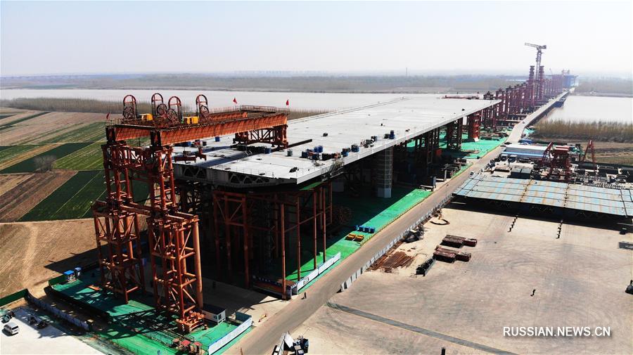  Строительство уникального моста в Цзинане идет по плану