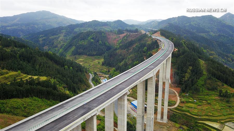 Строительство скоростной автомагистрали в провинции Гуйчжоу