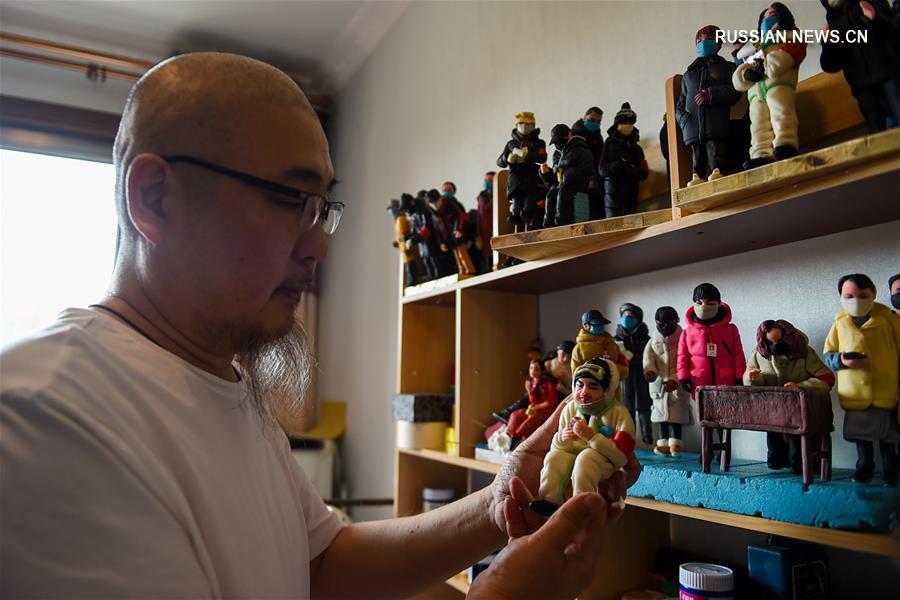 Мастер скульптуры из теста из Внутренней Монголии борется с эпидемией сразу на двух фронтах