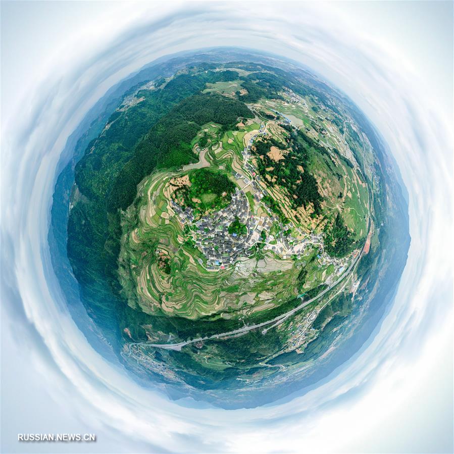 Весенняя пахота в живописной провинции Гуйчжоу