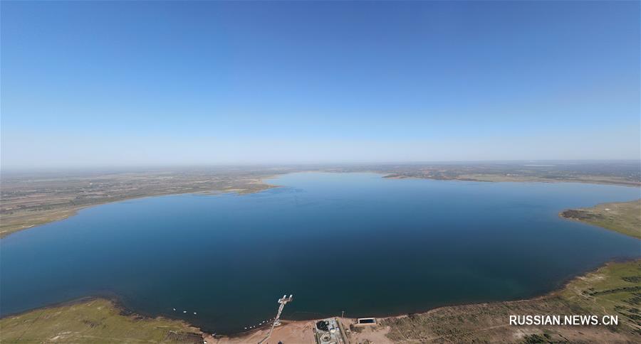Озеро Хунцзяньнао в провинции Шэньси увеличилось