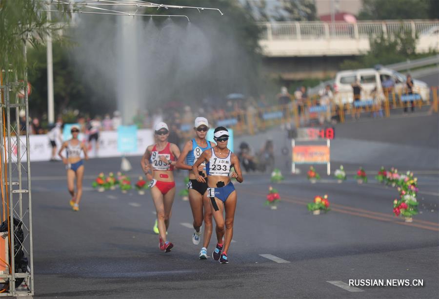 Легкая атлетика -- Национальное пригласительное соревнование по спортивной ходьбе в Цзиньчжоу: обзор женского захода на 20 км
