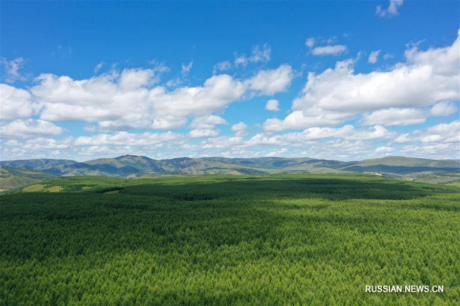 Прекрасный пейзаж в кэшикэтэнском хошуне АР Внутренняя Монголия