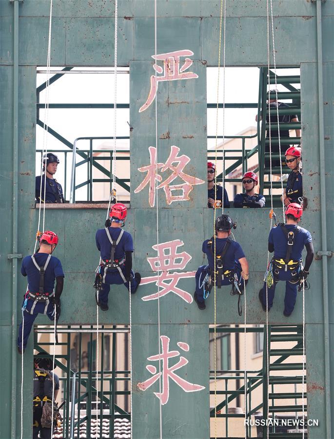 Противопожарные учения в Шанхае 