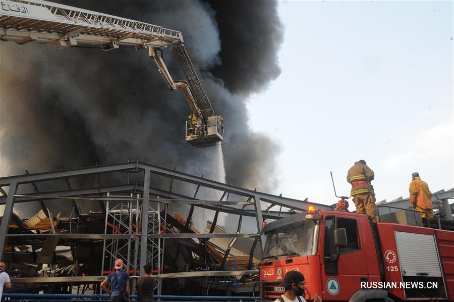 （国际）（5）黎巴嫩贝鲁特港口区仓库发生火灾