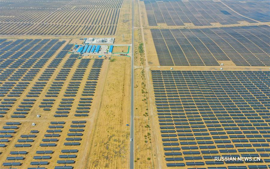 Солнечная электростанция в пустыне Кузупчи