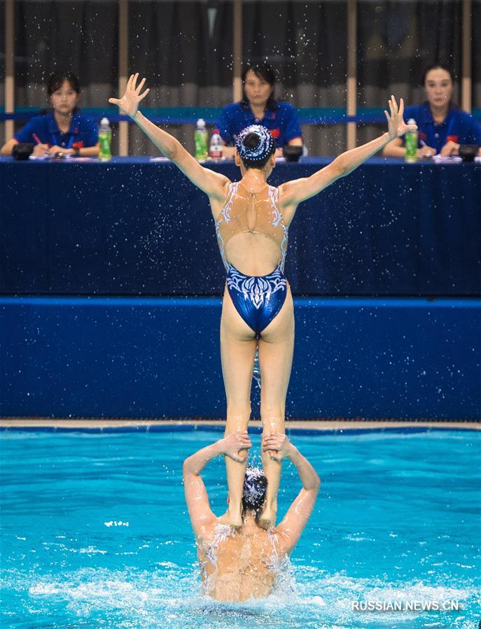 Синхронное плавание -- Чемпионат Китая 2020: команда Пекин-Цзянсу-Хубэй-Гуандун победила в произвольной программе групп