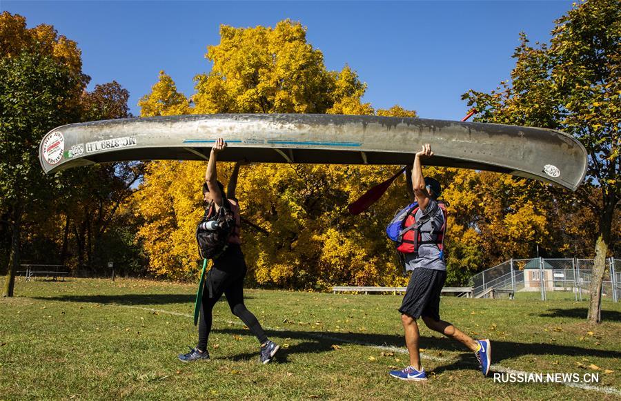 Осенний пейзаж в восточной части американского штата Мичиган