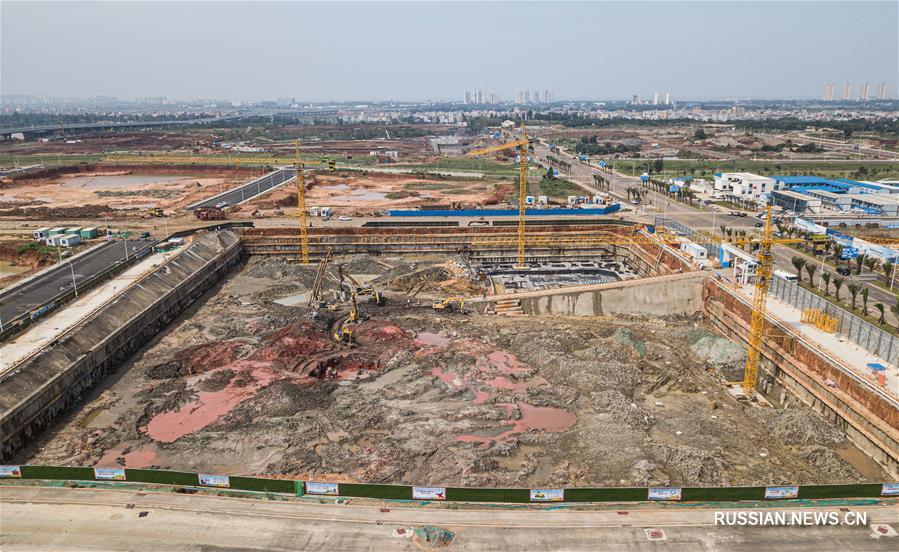 Строительство интернет-парка "Фусинчэн" в Хайнаньском порту свободной торговли 