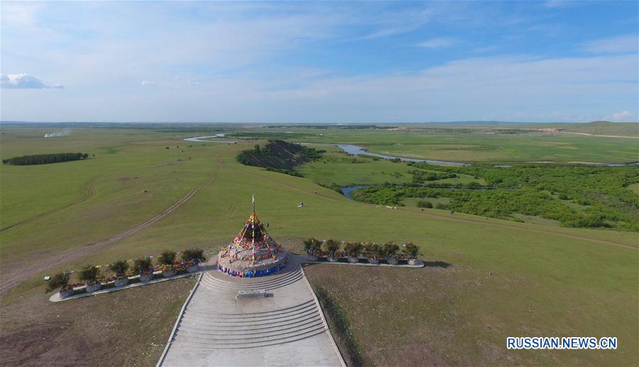 Строящийся парк водно-болотных угодий реки Чаобайхэ в Тяньцзине