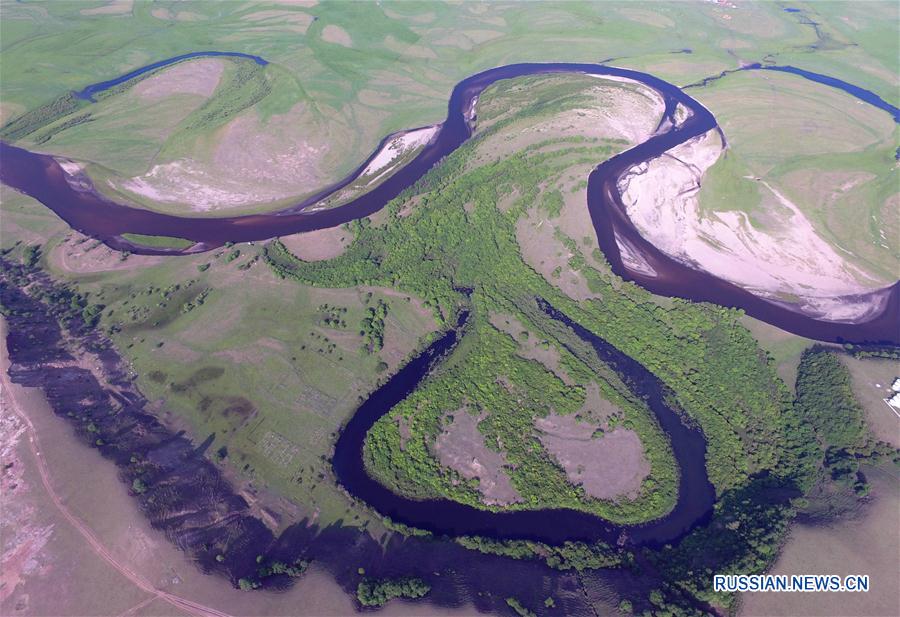 Строящийся парк водно-болотных угодий реки Чаобайхэ в Тяньцзине