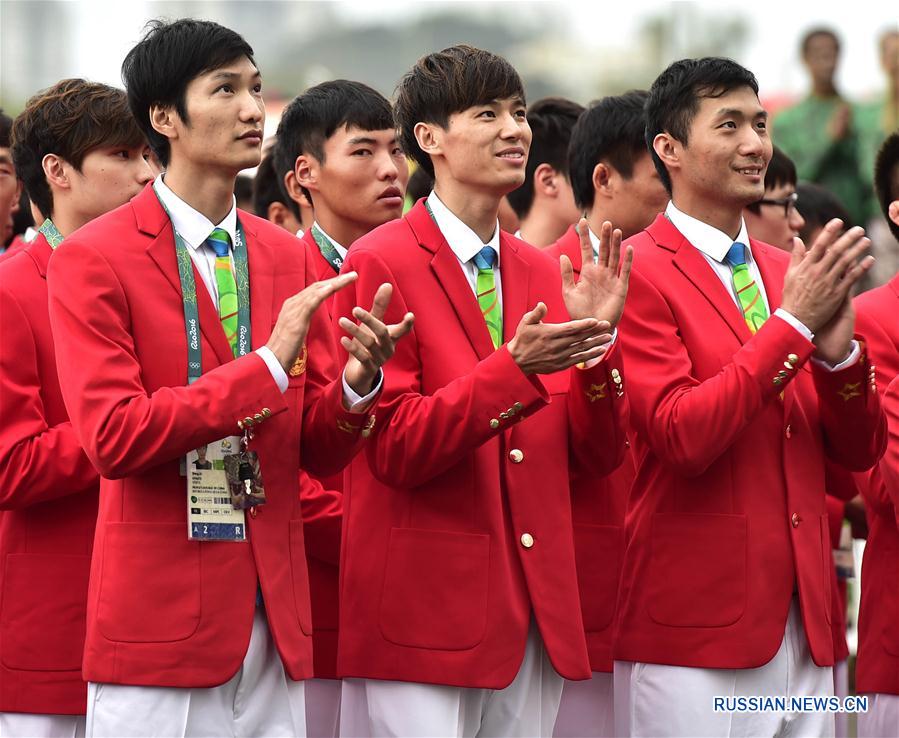 （里约奥运会）（6）中国代表团举行升旗仪式