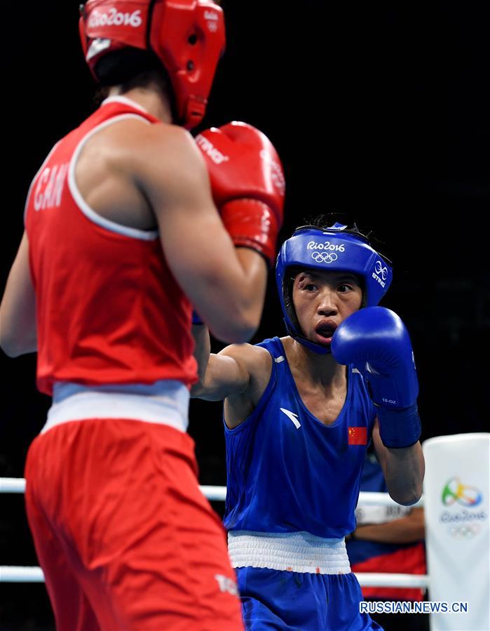 Китаянка Жэнь Цаньцань вышла в полуфинал по боксу в весовой категории 48-51 кг на  ОИ