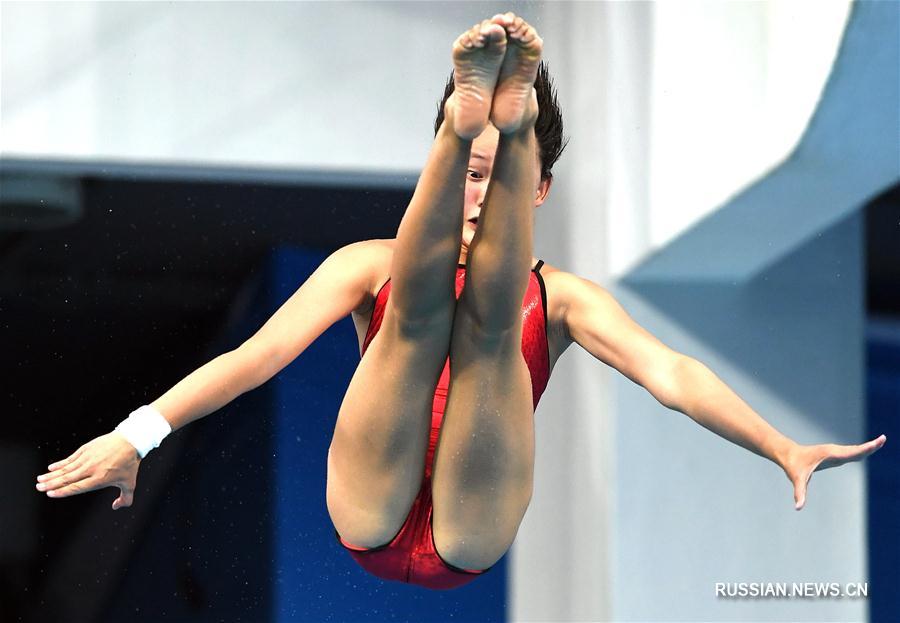 Китаянки Жэнь Цянь и Сы Яцзе завоевали "золото" и "серебро" Олимпийских игр в прыжках  в воду