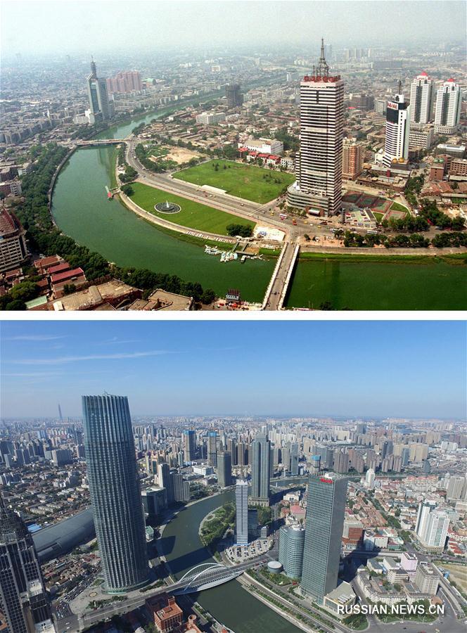 Тяньцзинь вчера и сегодня: взгляд с неба 