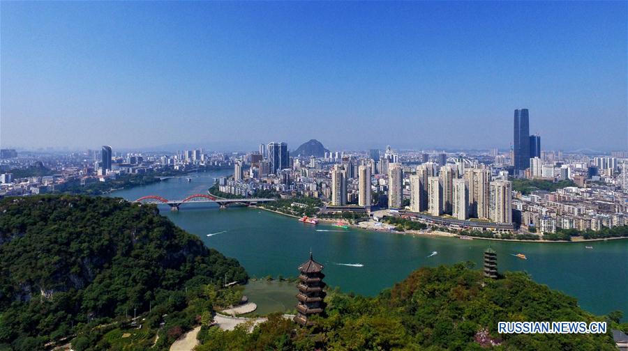 Река Люцзян в Лючжоу -- "самая спортивная река в Гуанси"