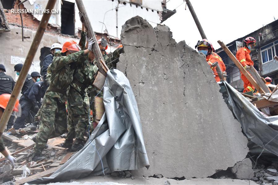 На востоке Китая рухнули несколько жилых домов