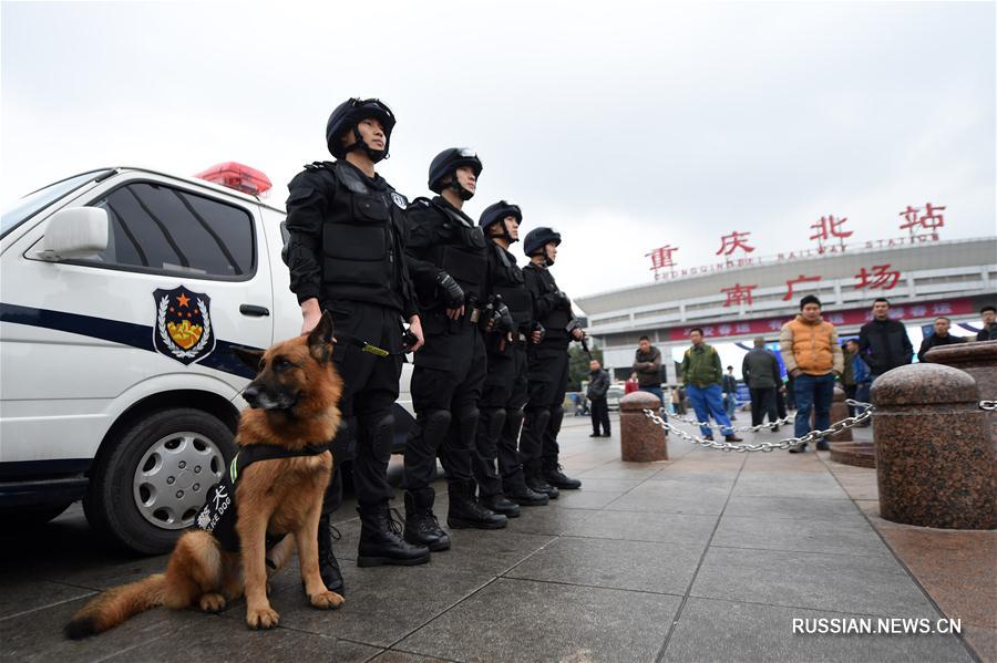 （社会）（3）警犬助阵重庆铁路春运