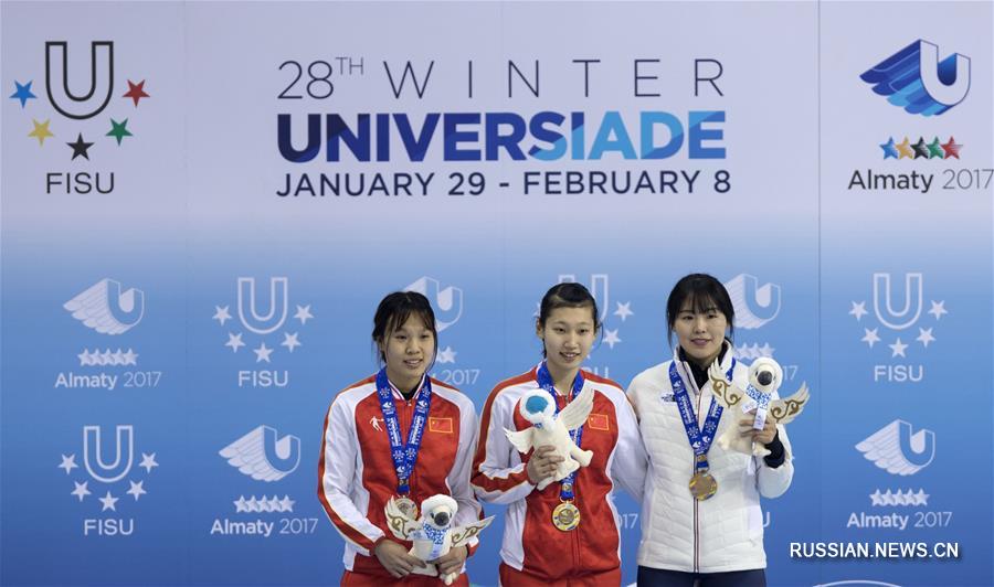 Зимняя Универсиада-2017 -- Шорт-трек: двойная победа китаянок на дистанции 500 м